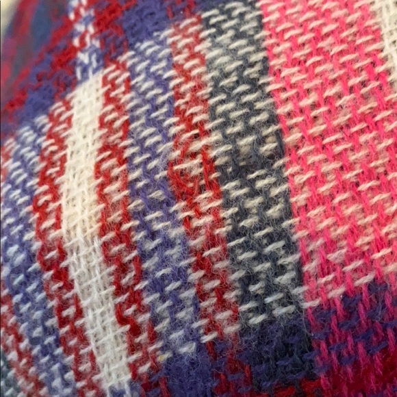 JANICE RED PLAID TURTLENECK PONCHO - Picture 10 of 11